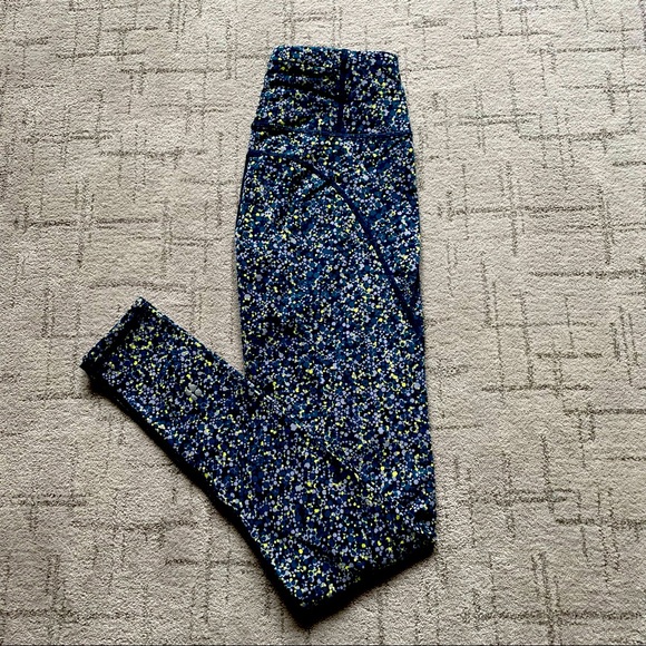 Sweaty Betty Power Workout Leggings, Beetle Blue Hexagon Print, XXS - Picture 2 of 11